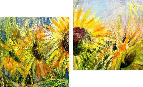 Sunflowers - Zweiteiliges Leinwandbild, Diptychon