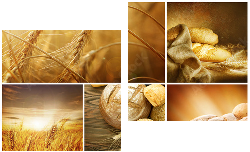 Ziarna zbóż – sielski collage
 - Zweiteiliges Leinwandbild, Diptychon