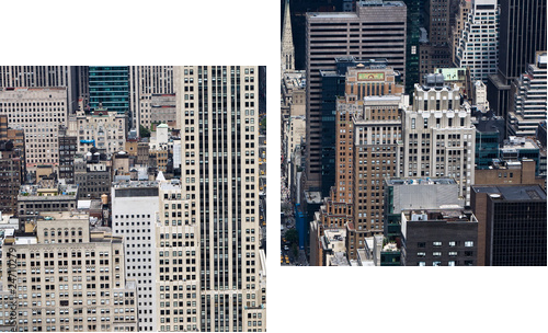 Skyline von New York City  mit HochhÃ¤usern - Zweiteiliges Leinwandbild, Diptychon
