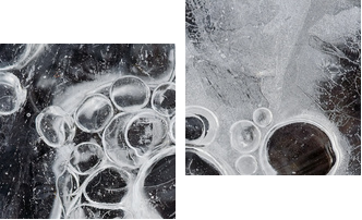 frostbound bubbles like grapes - Zweiteiliges Leinwandbild, Diptychon