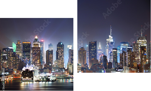 New York City Times Square - Zweiteiliges Leinwandbild, Diptychon