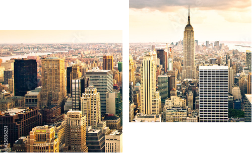 Skyline von New York - Zweiteiliges Leinwandbild, Diptychon