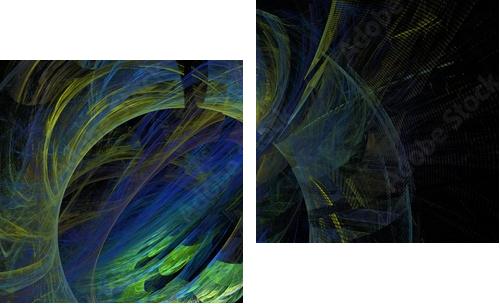 universum fantasie - Zweiteiliges Leinwandbild, Diptychon