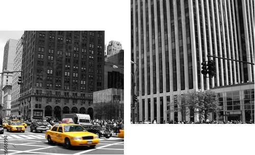 NYC Taxi - Zweiteiliges Leinwandbild, Diptychon