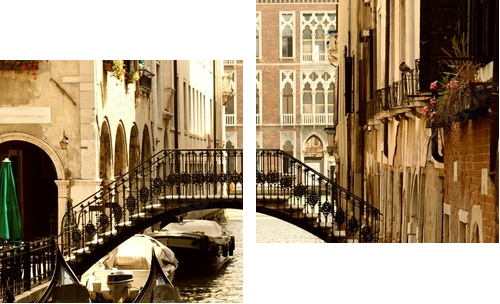 Traditional Venice gandola ride - Zweiteiliges Leinwandbild, Diptychon