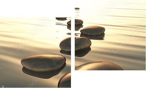 step stones - Zweiteiliges Leinwandbild, Diptychon