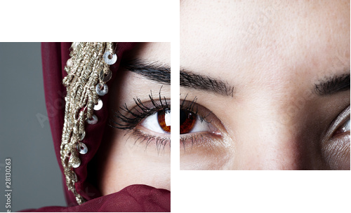 Arabisches Auge - Zweiteiliges Leinwandbild, Diptychon