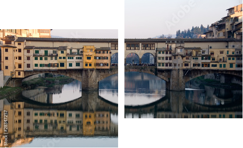 Ponte Vecchio a Firenze - Zweiteiliges Leinwandbild, Diptychon