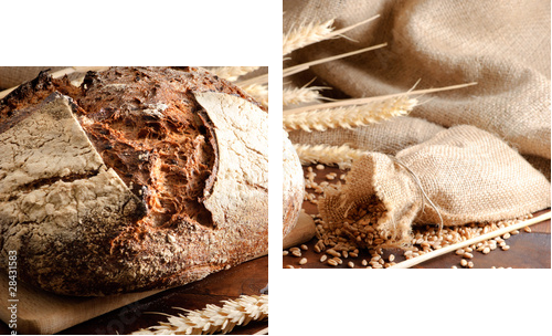 Pachnący, wiejski chleb
 - Zweiteiliges Leinwandbild, Diptychon