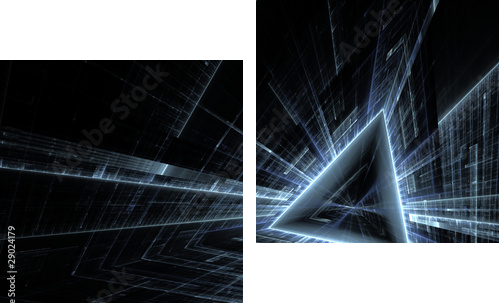 Abstract business science or technology background - Zweiteiliges Leinwandbild, Diptychon