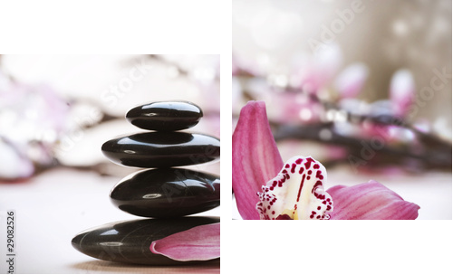 Spa Stones - Zweiteiliges Leinwandbild, Diptychon