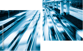 Megacity Highway - Zweiteiliges Leinwandbild, Diptychon