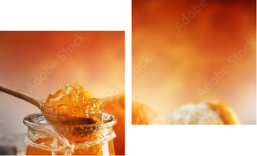 Domowa konfitura pomarańczowa
 - Zweiteiliges Leinwandbild, Diptychon