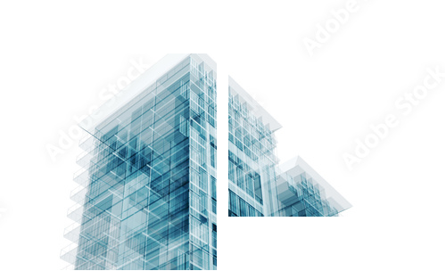 Contemporary architecture - Zweiteiliges Leinwandbild, Diptychon