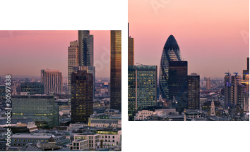 Londyn w kolorach zmierzchu
 - Zweiteiliges Leinwandbild, Diptychon