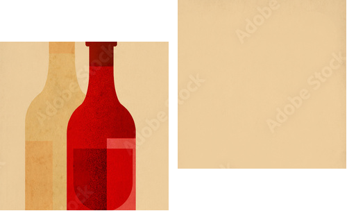 Francuskie wino
 - Zweiteiliges Leinwandbild, Diptychon