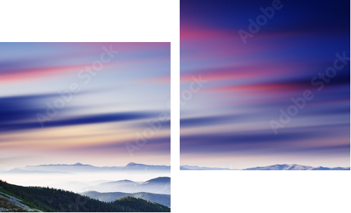 mountain landscape - Zweiteiliges Leinwandbild, Diptychon
