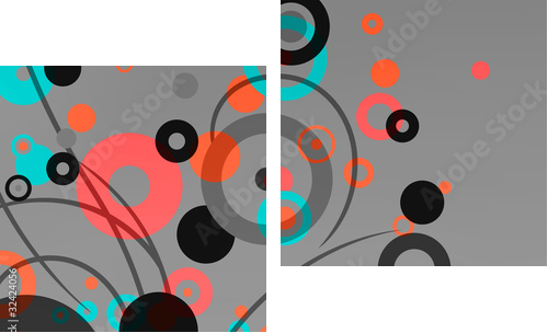 ã°ã©ãã£ãã¯ãã¿ã¼ã³ - Zweiteiliges Leinwandbild, Diptychon