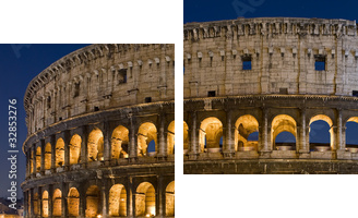 Koloseum o zmierzchu- Rzym
 - Zweiteiliges Leinwandbild, Diptychon