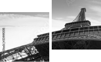 tour eiffel symbol of Paris - Zweiteiliges Leinwandbild, Diptychon