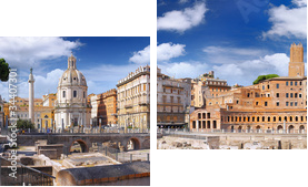 architektura Rzymu w panoramie
 - Zweiteiliges Leinwandbild, Diptychon