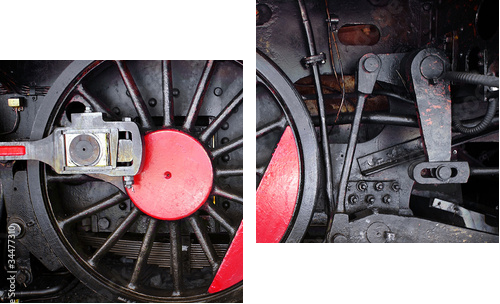 Locomotive Wheel - Zweiteiliges Leinwandbild, Diptychon