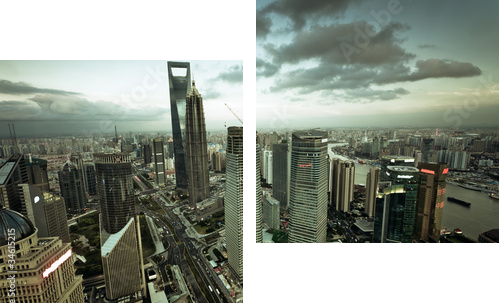 shanghai - Zweiteiliges Leinwandbild, Diptychon