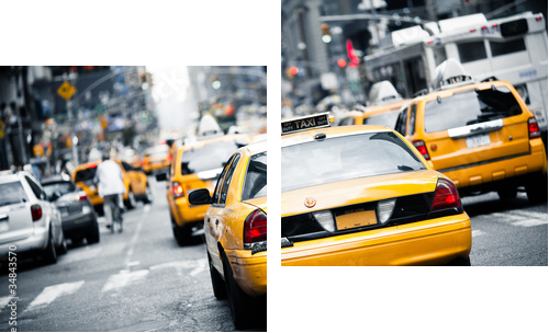New York taxi - Zweiteiliges Leinwandbild, Diptychon