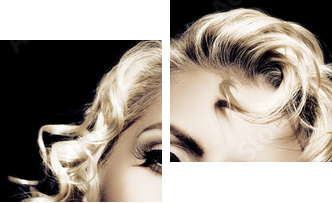 Marilyn Monroe imitation Retro style - Zweiteiliges Leinwandbild, Diptychon