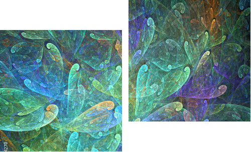 Underwater corals - Zweiteiliges Leinwandbild, Diptychon