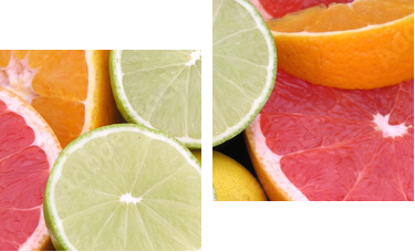 citrus fruits - Zweiteiliges Leinwandbild, Diptychon