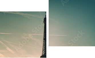 Tour Eiffel Paris France - Zweiteiliges Leinwandbild, Diptychon