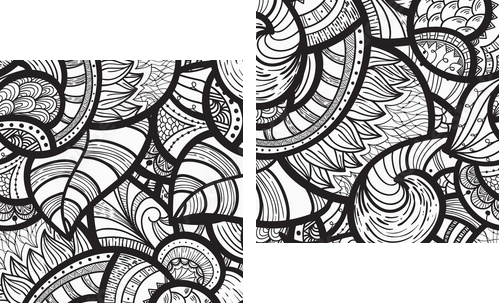 vector seamless ethnic doodle pattern - Zweiteiliges Leinwandbild, Diptychon