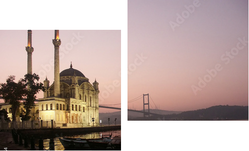 the buyuk mecidiye mosque - Zweiteiliges Leinwandbild, Diptychon