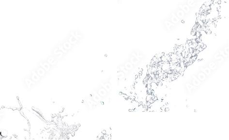 ananas splash - Zweiteiliges Leinwandbild, Diptychon