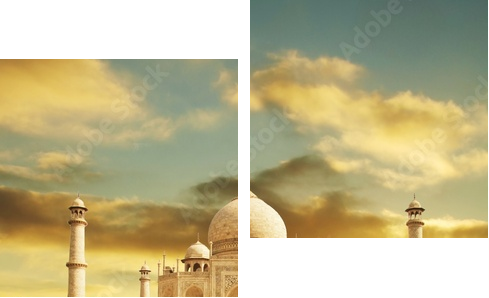 Tadż Mahal – indyjska świątynia miłości
 - Zweiteiliges Leinwandbild, Diptychon