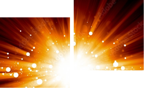 Abstract explosion - Zweiteiliges Leinwandbild, Diptychon