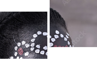 Tribal face - Zweiteiliges Leinwandbild, Diptychon
