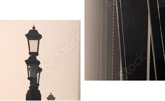 The fog on the Tyne - Zweiteiliges Leinwandbild, Diptychon