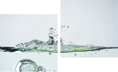 Lime splash - Zweiteiliges Leinwandbild, Diptychon