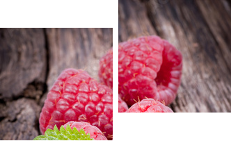 Frische Himbeeren - Zweiteiliges Leinwandbild, Diptychon