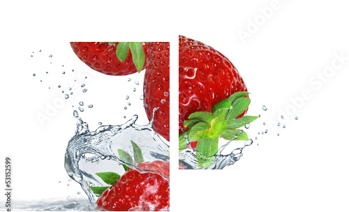 Obst 317 - Zweiteiliges Leinwandbild, Diptychon