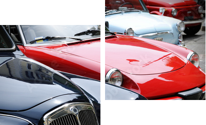 vintage cars - Zweiteiliges Leinwandbild, Diptychon