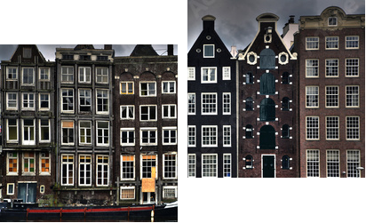 Amsterdam Houses - Zweiteiliges Leinwandbild, Diptychon