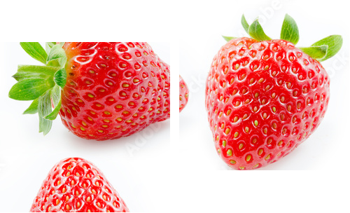 Strawberry. Collection isolated on white - Zweiteiliges Leinwandbild, Diptychon