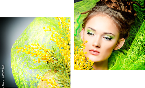 colors of spring  - Zweiteiliges Leinwandbild, Diptychon