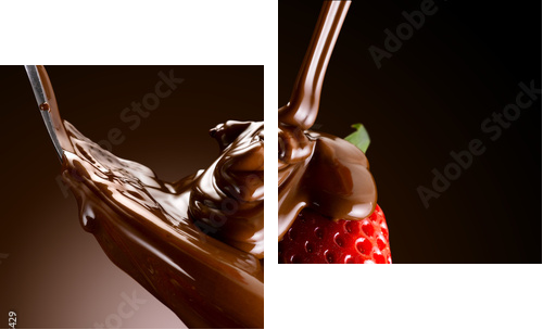 fragole e cioccolato - Zweiteiliges Leinwandbild, Diptychon