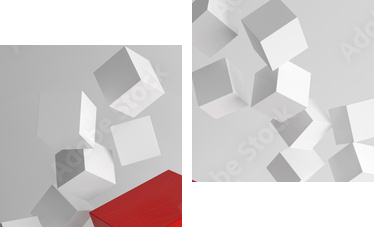 3d rendering of cubes  - Zweiteiliges Leinwandbild, Diptychon