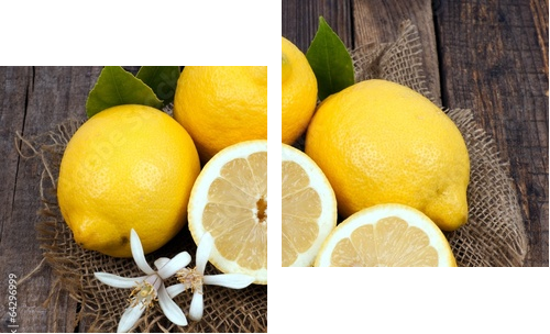 Frische Zitronen - Zweiteiliges Leinwandbild, Diptychon