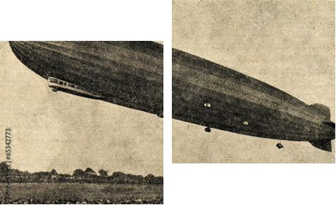 Zeppelin airship - Zweiteiliges Leinwandbild, Diptychon